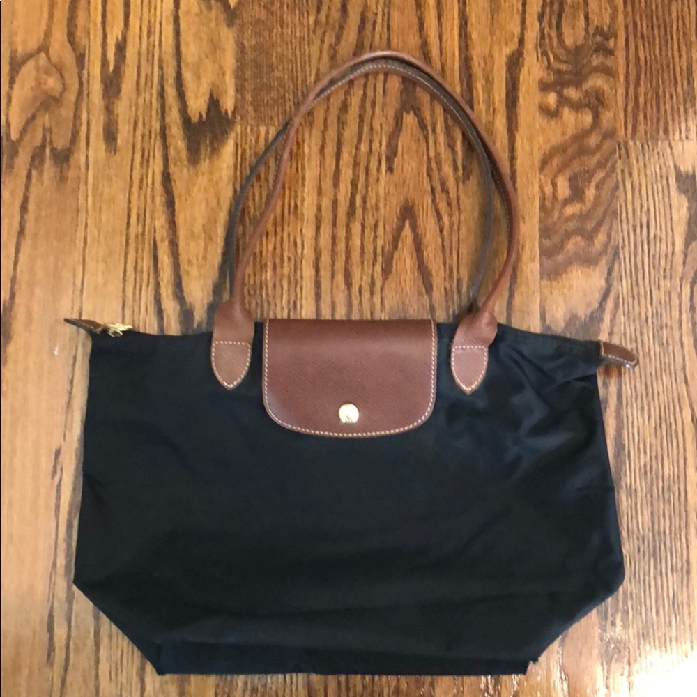 Long champ Small Black Nylon Bag